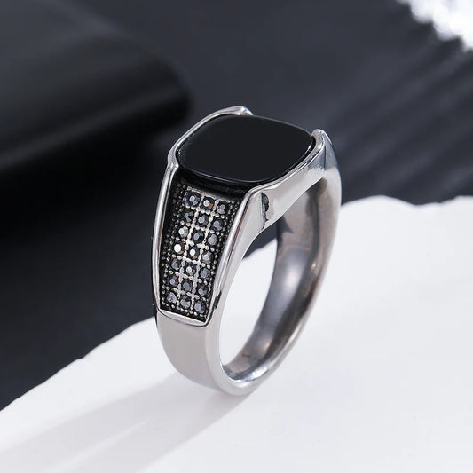 Modern Turkish Stainless Steel Twilight Sparkle Ring
