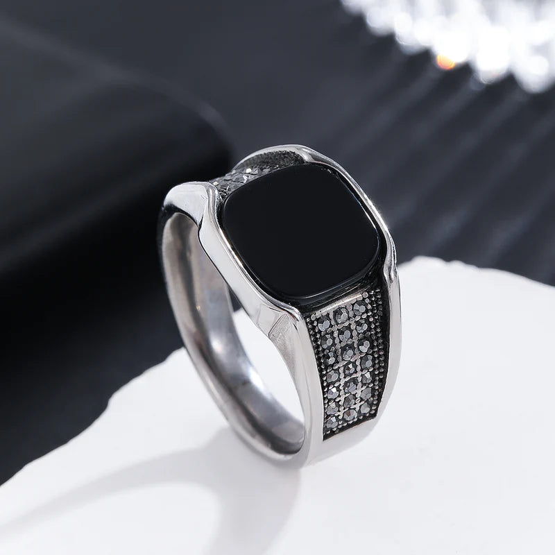 Modern Turkish Stainless Steel Twilight Sparkle Ring