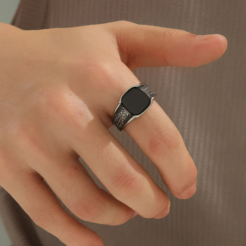 Modern Turkish Stainless Steel Twilight Sparkle Ring