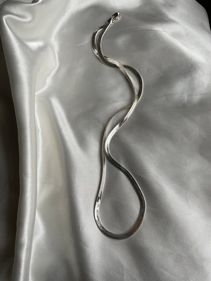 3mm Silver Flat Snake Neck Chain