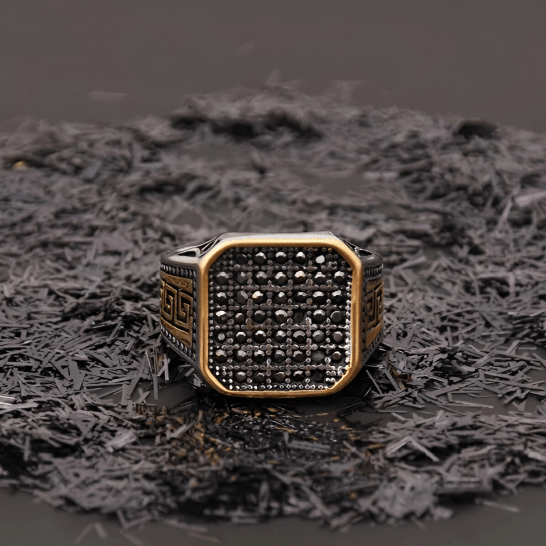 Regal Grid Pave Rings