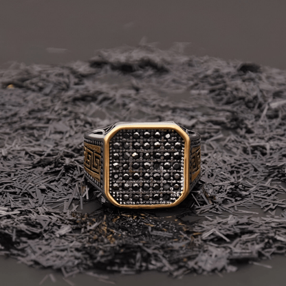 Regal Grid Pave Rings
