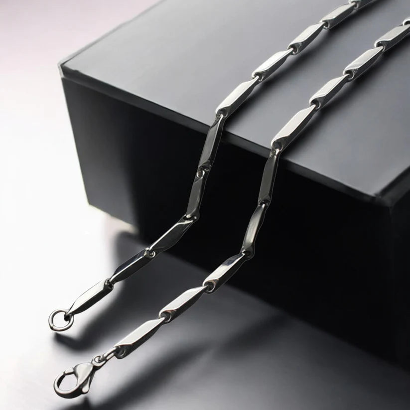 Stainless Steel Golden Silver Rice Chain For Men and Boys