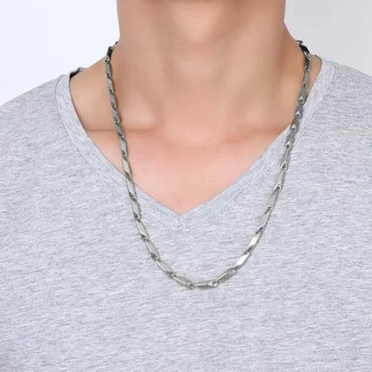 Stainless Steel Golden Silver Rice Chain For Men and Boys